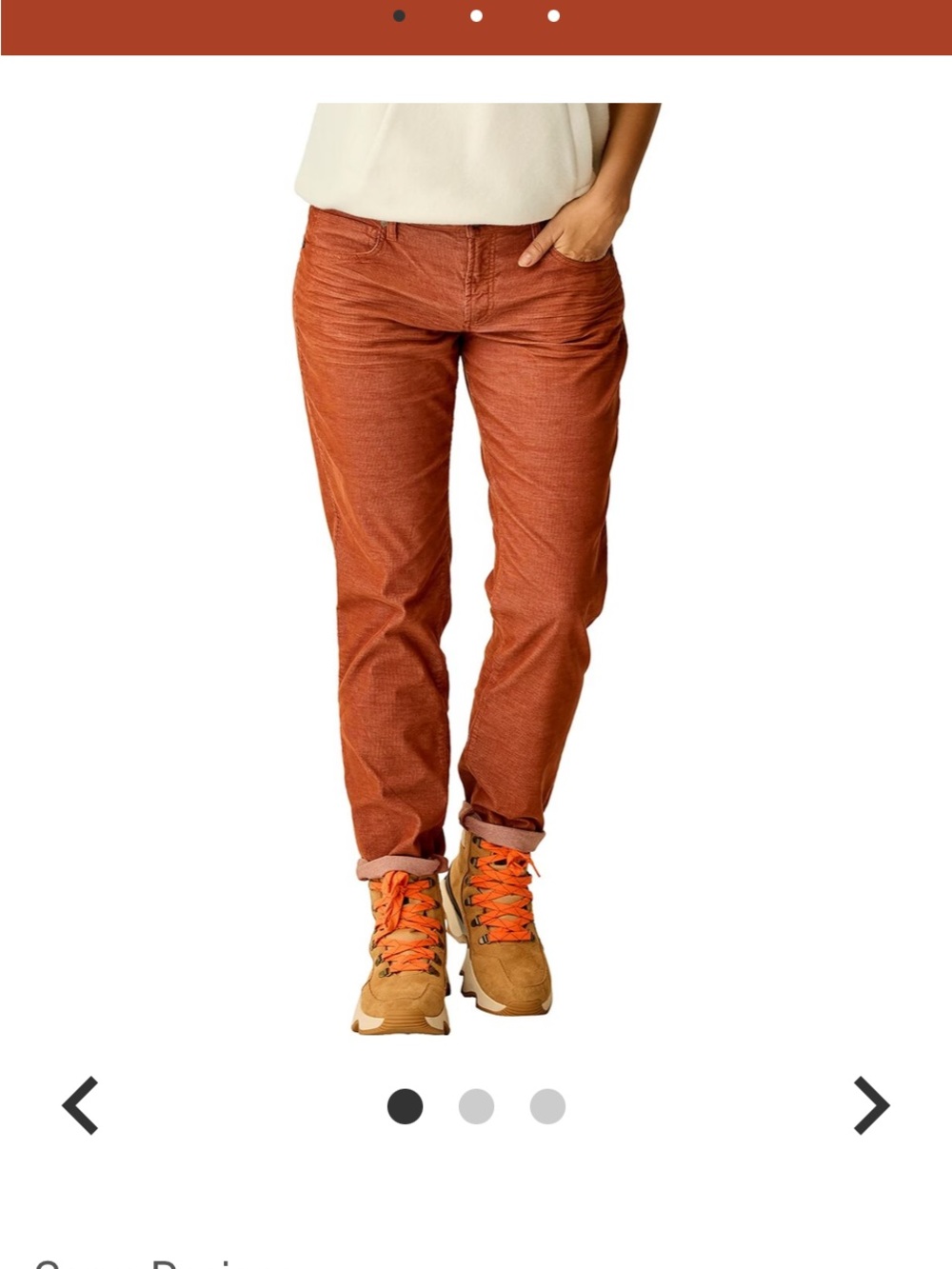 Carve Designs Women's Carson Copper Corduroy Boyfriend Jeans
